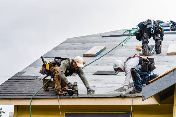 Professional Roofing technician working in Pointblank, TX